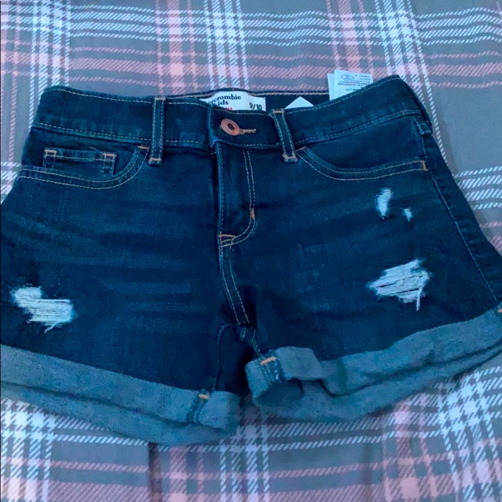 Dark denim jean shorts